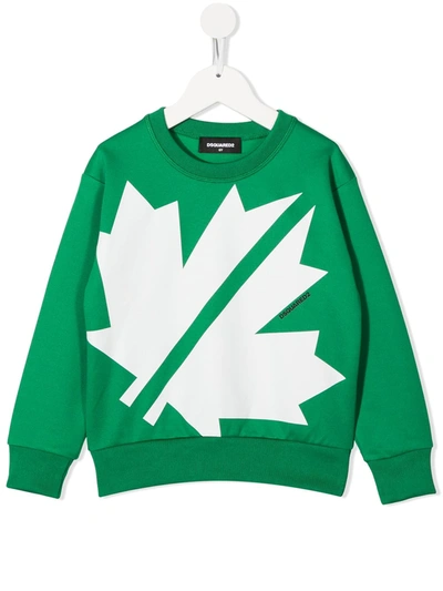 Dsquared2 Kids' Long-sleeved Sweatshirt In Green