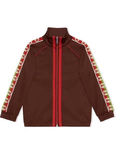 Gucci Kids' Children's Technical Jersey Jacket In Brown
