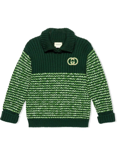 Gucci Kids' Children's Wool Mouline Sweater In Green/mix