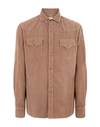 Brunello Cucinelli Solid Color Shirt In Brown