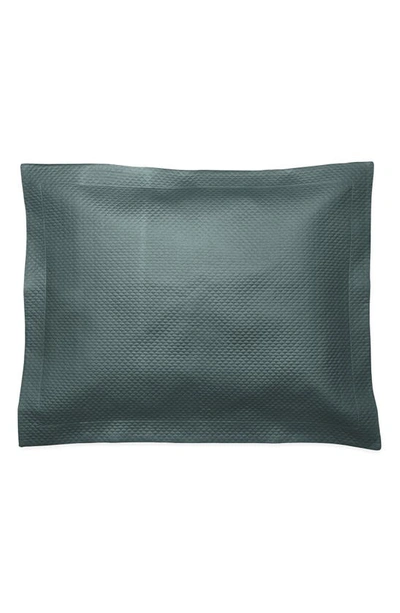 Matouk Alba 600 Thread Count Quilted Sham In Deep Jade