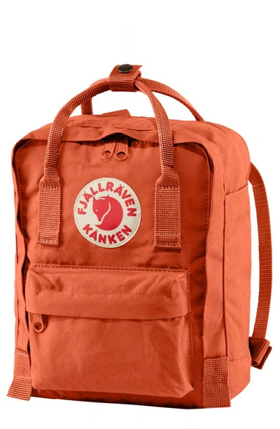 Fjall Raven Mini Kanken Water Resistant Backpack In Rowan Red