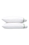 Matouk Essex 350 Thread Count Set Of 2 Pillowcases In Green