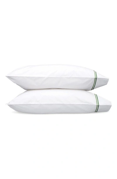 Matouk Essex 350 Thread Count Set Of 2 Pillowcases In Green