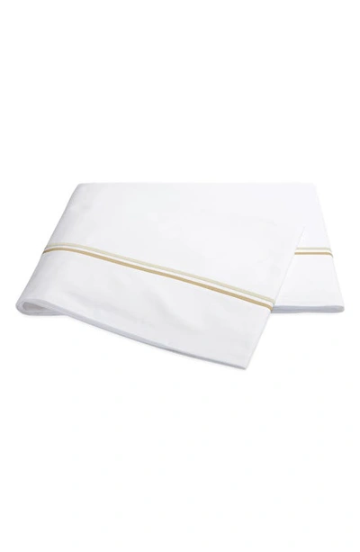 Matouk Essex 350 Thread Count Flat Sheet In Champagne