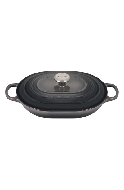 Le Creuset 3.75-quart Oval Enameled Cast Iron Casserole In Oyster