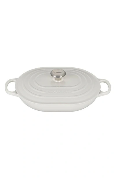 Le Creuset 3.75-quart Oval Enameled Cast Iron Casserole In White