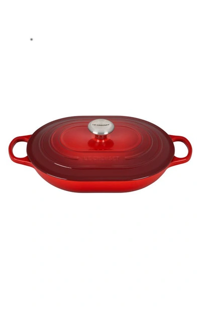 Le Creuset 3.75-quart Oval Enameled Cast Iron Casserole In Cerise