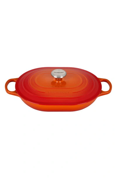 Le Creuset 3.75-quart Oval Enameled Cast Iron Casserole In Flame