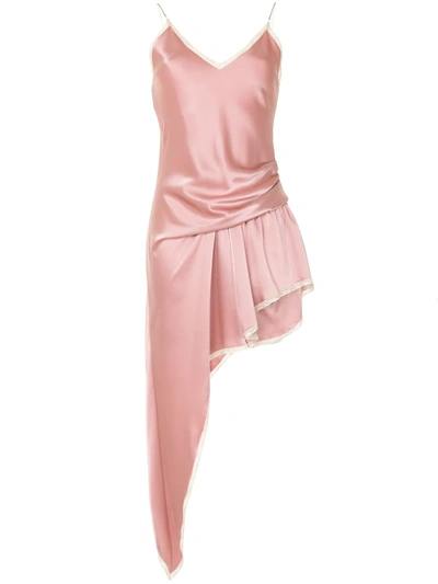 alexander wang pink slip dress Alexander Wang Asymmetric Cami Slip Dress Blush In Pink