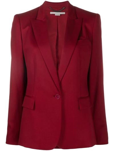 Stella Mccartney Slim-fit Single-breasted Blazer In Red