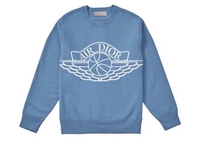 Pre-owned Dior  X Jordan Wings Sweater Blue