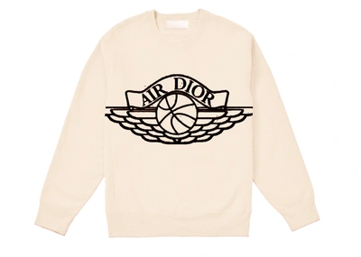 Pre-owned Dior  X Jordan Wings Sweater Natural