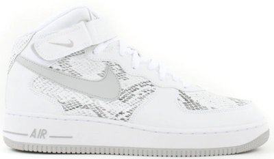 Pre-owned Nike  Air Force 1 Mid Cocoa Snake In White/neutral Grey-black