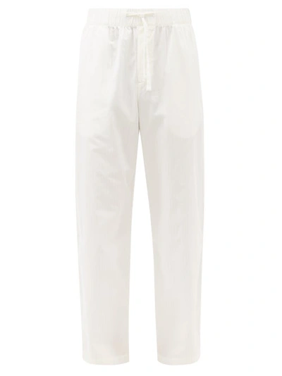 Tekla Elasticated-waist Organic-cotton Pyjama Trousers In Cream