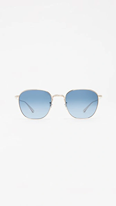 Oliver Peoples Women's Board Meeting 2 Square-frame Metal Sunglasses In Gold + Marine Gradient