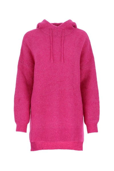 Ganni Hooded Sweater In Pink