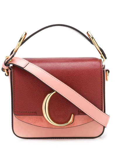 Chloé C Toaster Mini Leather Shoulder Bag In Pink