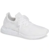 Adidas Originals Women's Swift Run Knit Low-top Sneakers In White/ White/ Black