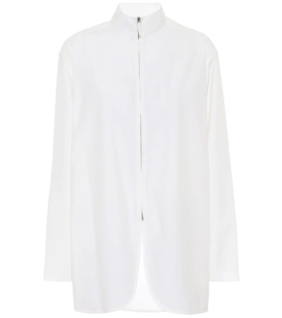The Row Zana Wool-blend Shirt Jacket In White