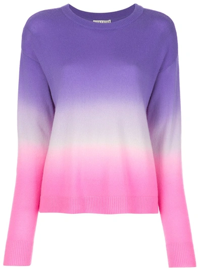 Alice And Olivia Gleeson Dip-dye Pullover In Purple