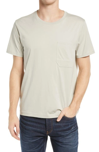 7 For All Mankind Pocket Crewneck T-shirt In Fog