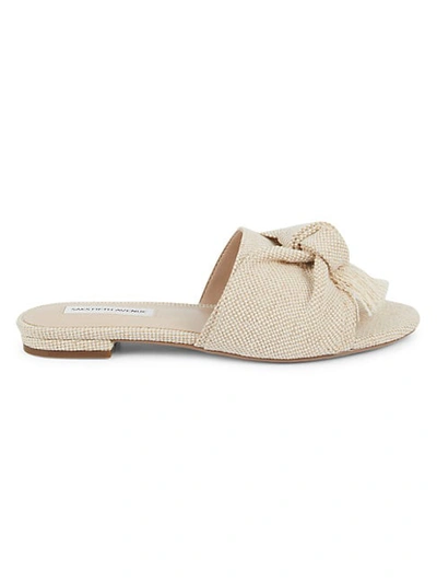 Saks Fifth Avenue Paige Knot Slide Sandals In Natural