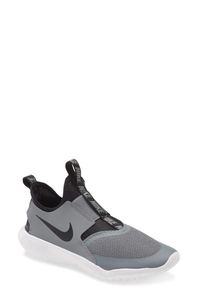 Nike Babies' Little Boys Flex Runner Slip-on Athletic Sneakers From Finish Line In Cool Grey,white,black