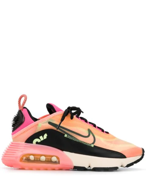 Nike Air Max 2090 Sneaker In Orange And Pink In Barely Volt/ Black/ Pink |  ModeSens