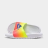 Nike Women's Benassi Jdi Print Slide Sandals From Finish Line In White