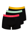 Paul Smith Boxer Briefs Three Multi Waistband Pack In Black