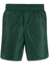 Gucci Swimsuit Shorts With Gg Bands In Green