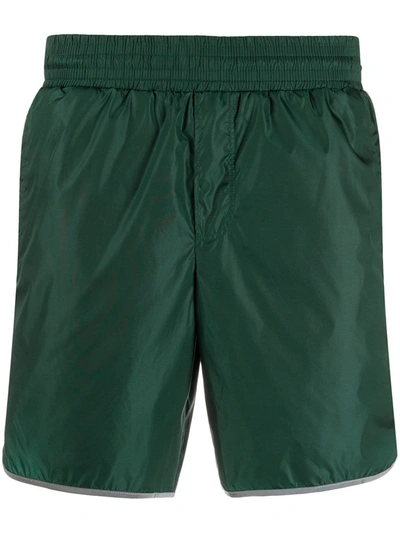 Gucci Swimsuit Shorts With Gg Bands In Green