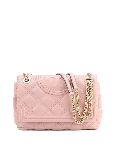 Tory Burch Convertible Fleming Soft Leather Bag In Pink