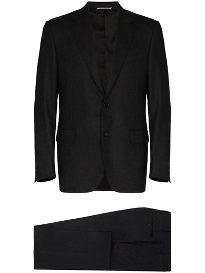 Canali Two-piece Single-breasted Suit In Black
