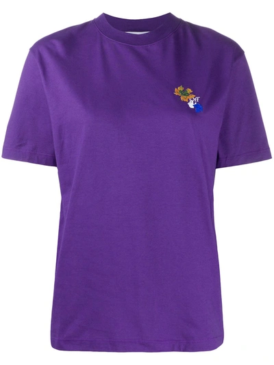 Off-white Leaves Arrows Print T-shirt In Purple