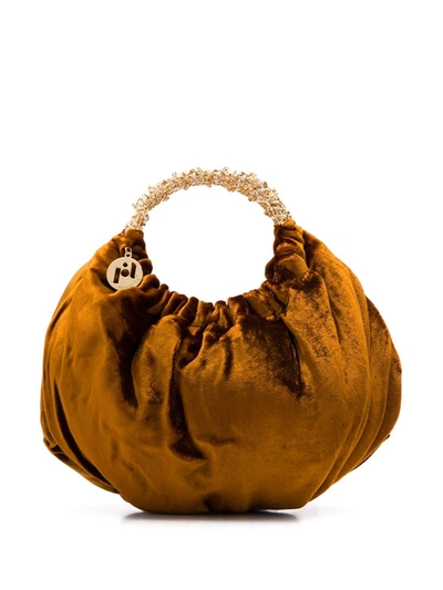 Rosantica Impero Crystal-embellished Bag In Brown