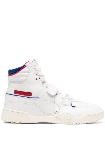 Isabel Marant Alsee Panelled High-top Sneakers In White