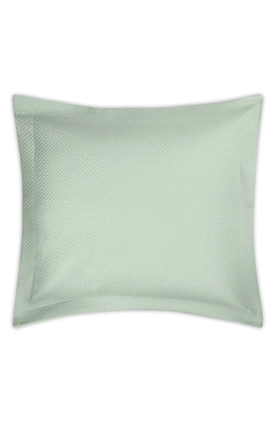 Matouk Alba 600 Thread Count Quilted Euro Sham In Green