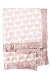 Little Giraffe Luxe™ Heart Army Faux Fur Baby Blanket In Dusty Pink