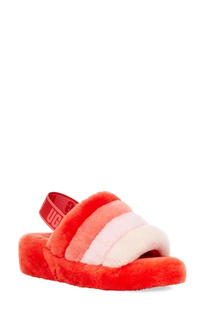 Ugg Women's Fluff Yeah Slide Slippers In Lava Flow Multicolor