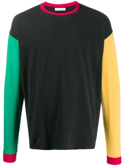 Jw Anderson Colour-block Long-sleeve T-shirt In Multi