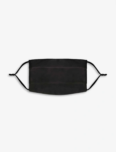 Slip Reusable Silk Face Covering In Black