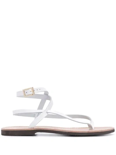 P.a.r.o.s.h Tany Ankle-strap Sandals In White