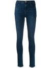 J Brand Maria High-waisted Skinny Jeans In Dark Wash