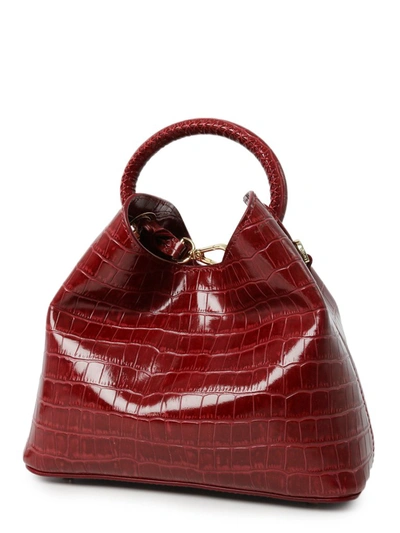 Elleme Burgundy Leather Handbag In Red