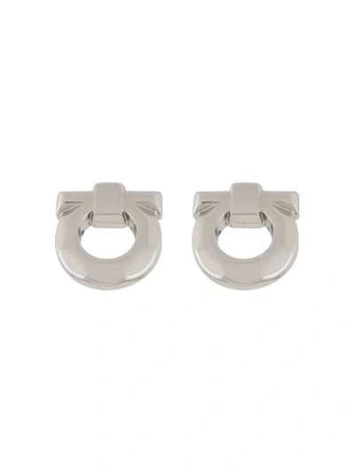 Ferragamo Gancini Cufflinks In Silver