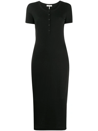 Rag & Bone Bodycon Midi Dress In Black