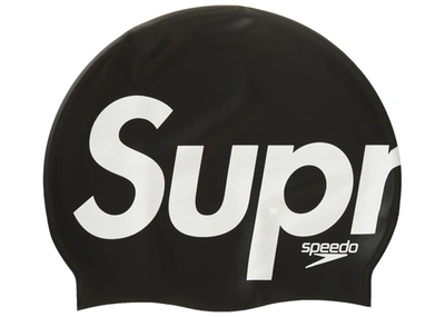 Pre-owned Supreme  Speedo Swim Cap Black