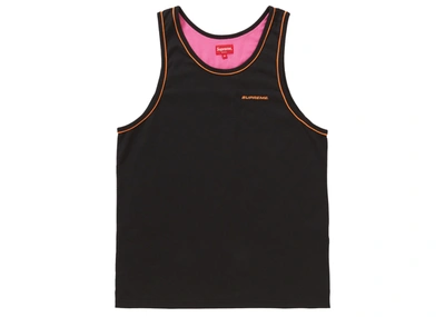 Pre-owned Supreme  Piping Tank Top Black